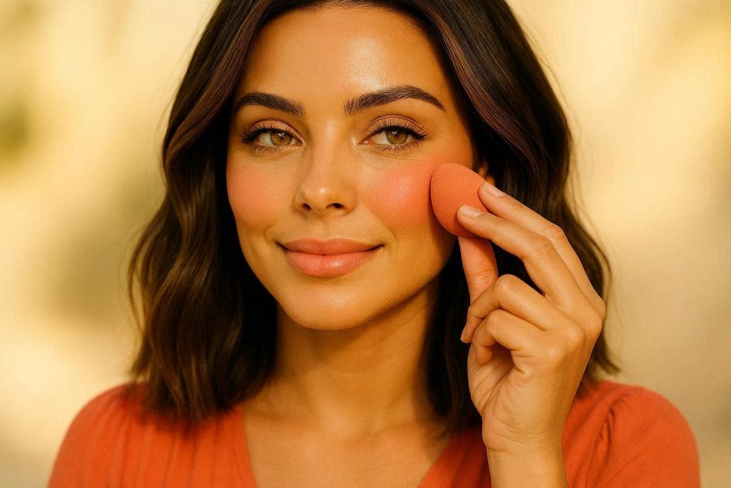 This placement lifts the facial structure and prevents color from settling too low
